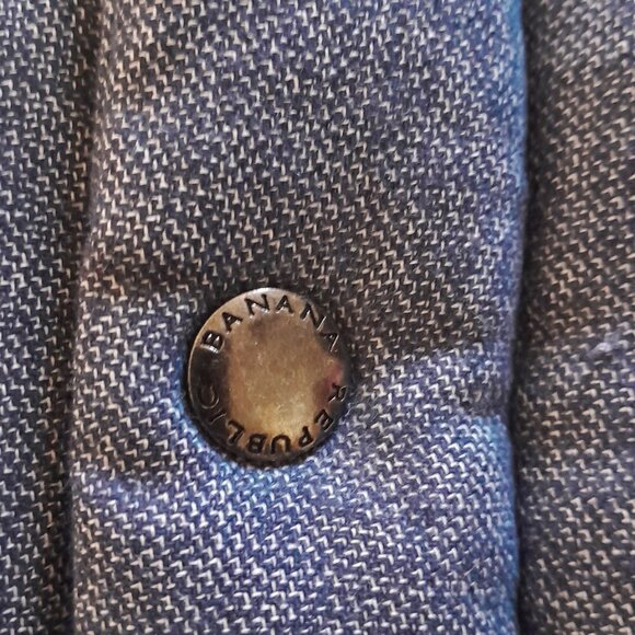 Banana Republic Quilted Vest Demin Grey Small - Picture 5 of 8